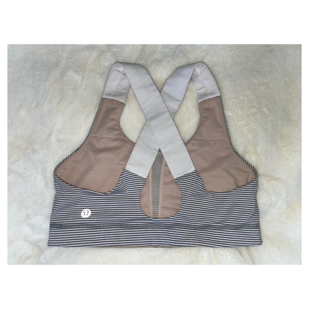 SOLD • Lululemon • All Sports Bra Tonka Stripe - Picture 3 of 5